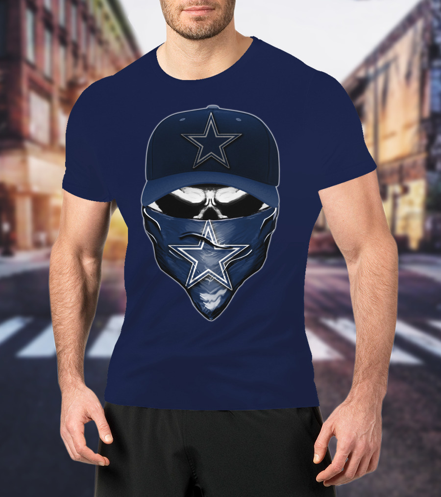 Dallas Cowboys Skull Star Logo Fan Gear T-Shirt