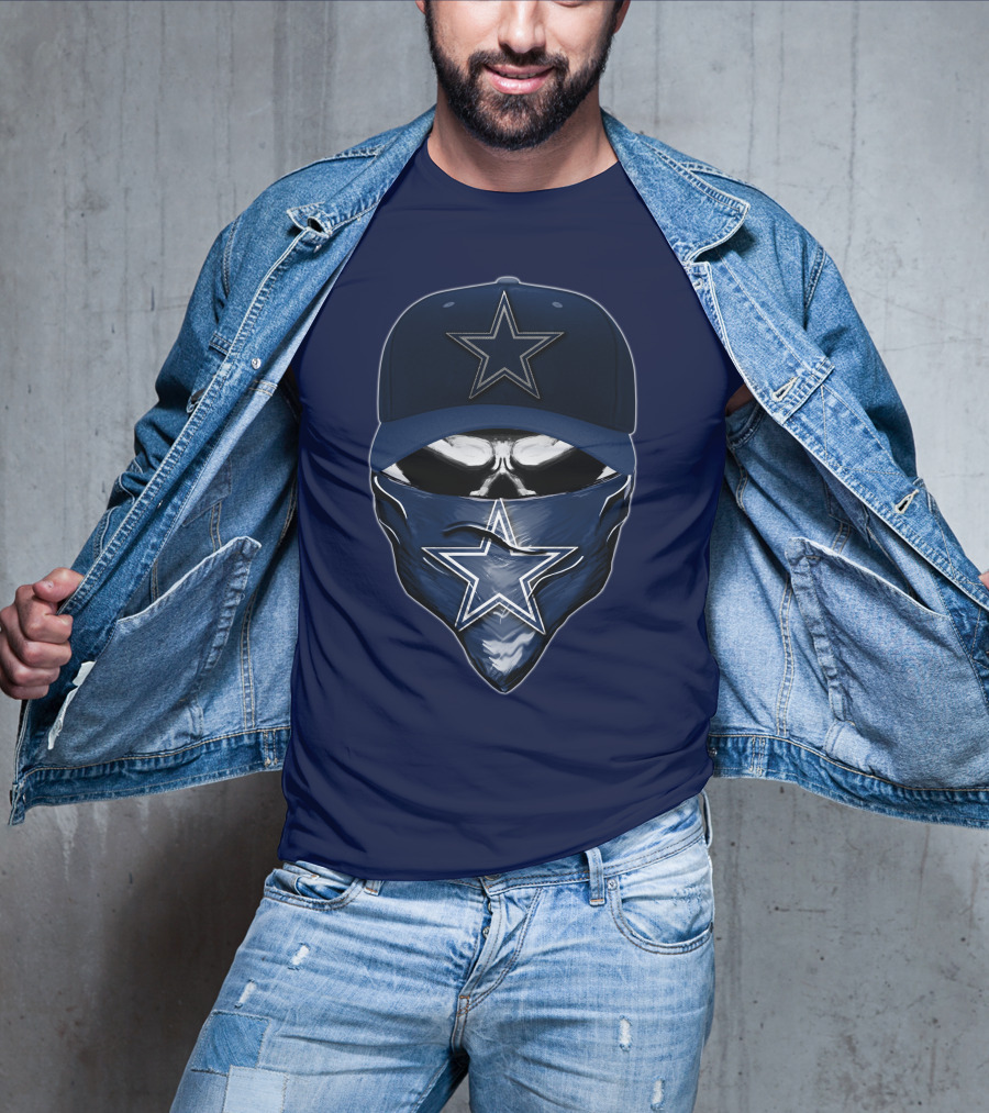 Dallas Cowboys Skull Star Logo Fan Gear T-Shirt