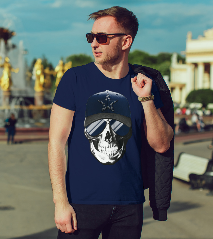 Skull Dallas Cowboys Star Hat Sunglasses T-Shirt