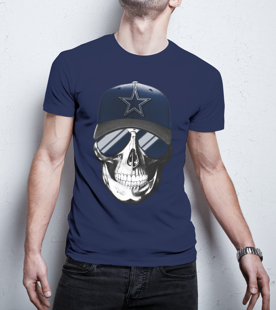 Skull Dallas Cowboys Star Hat Sunglasses T-Shirt