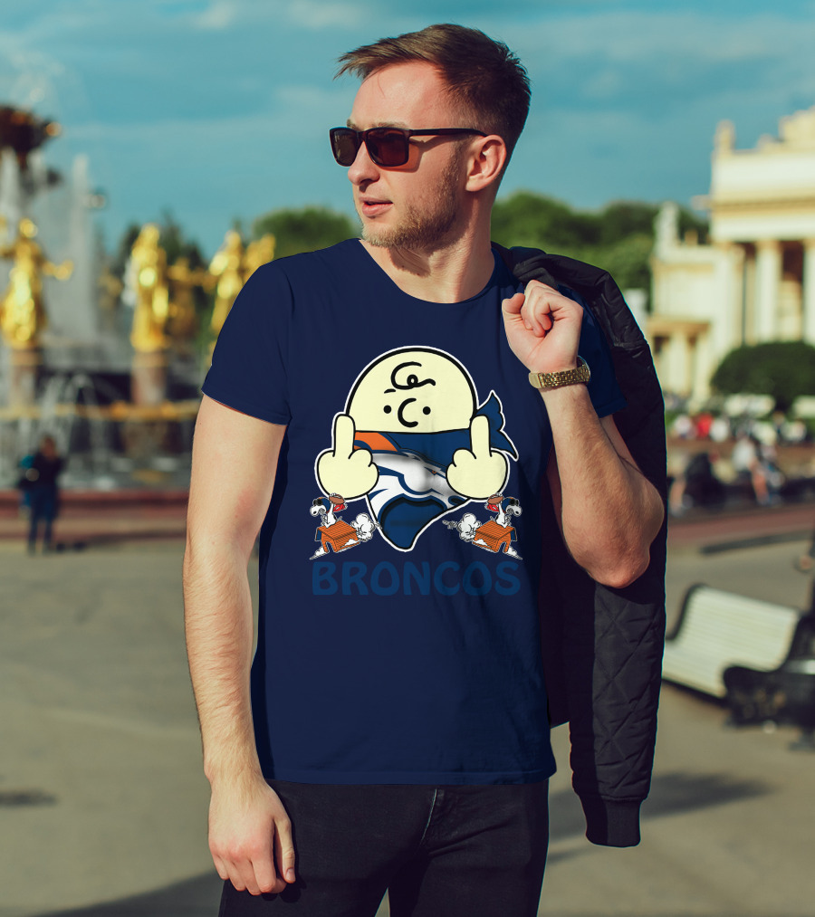 Denver Broncos 28 Iconic Cartoon Characters And Football Team T-Shirt