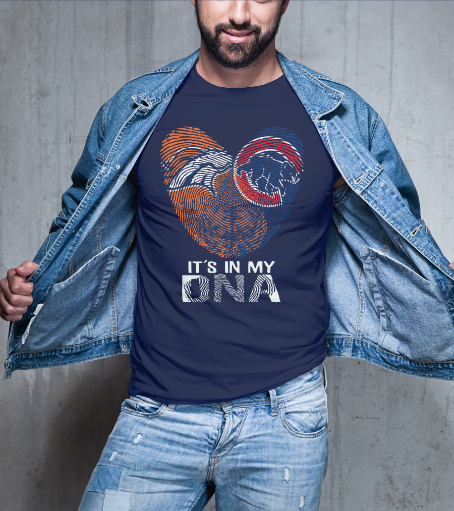 Denver Broncos It's In My Dna Fingerprint T-Shirt