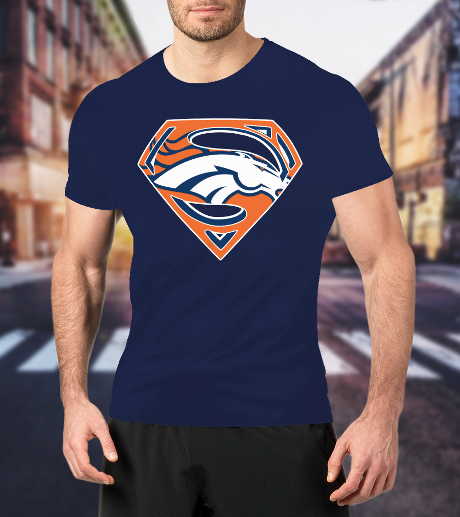 Denver Broncos Superhero Logo T-Shirt