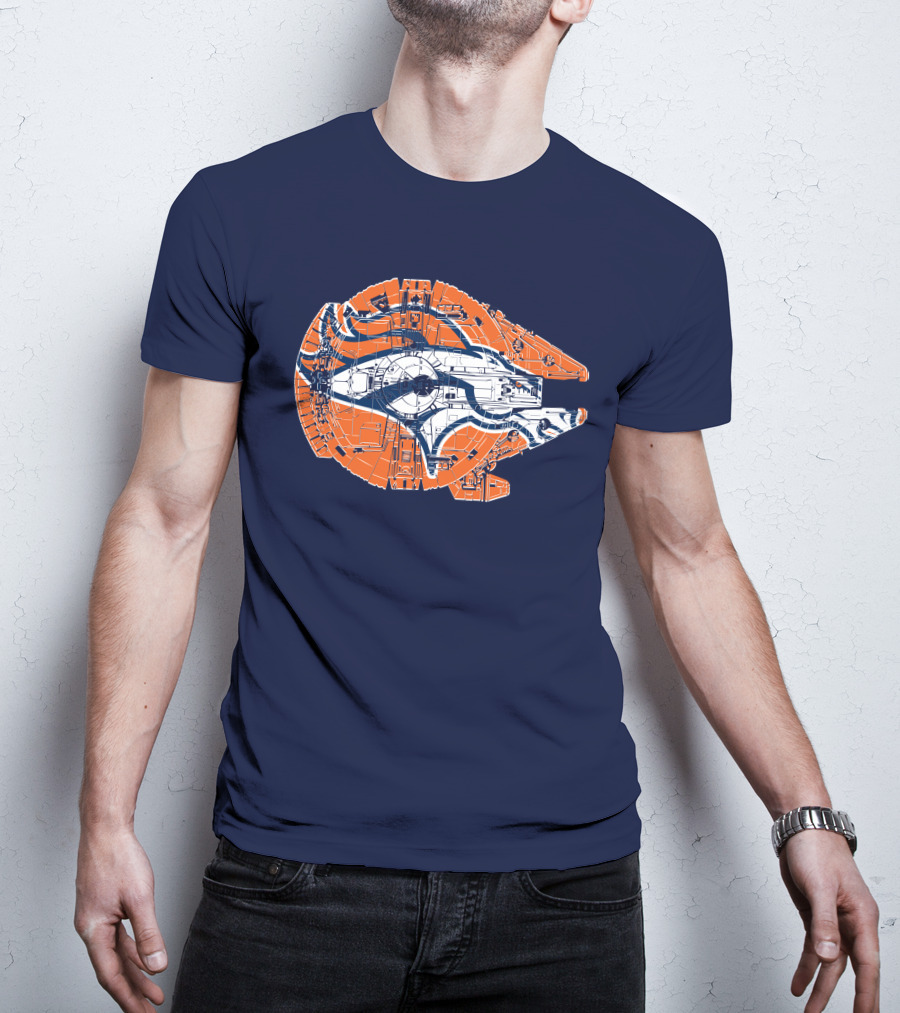Denver Broncos Star Wars Millennium Falcon T-Shirt