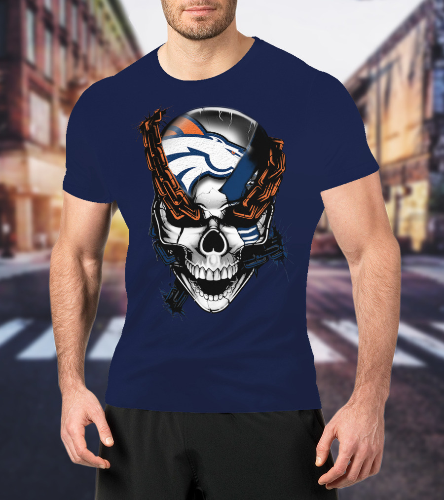 Denver Broncos Skull Logo T-Shirt
