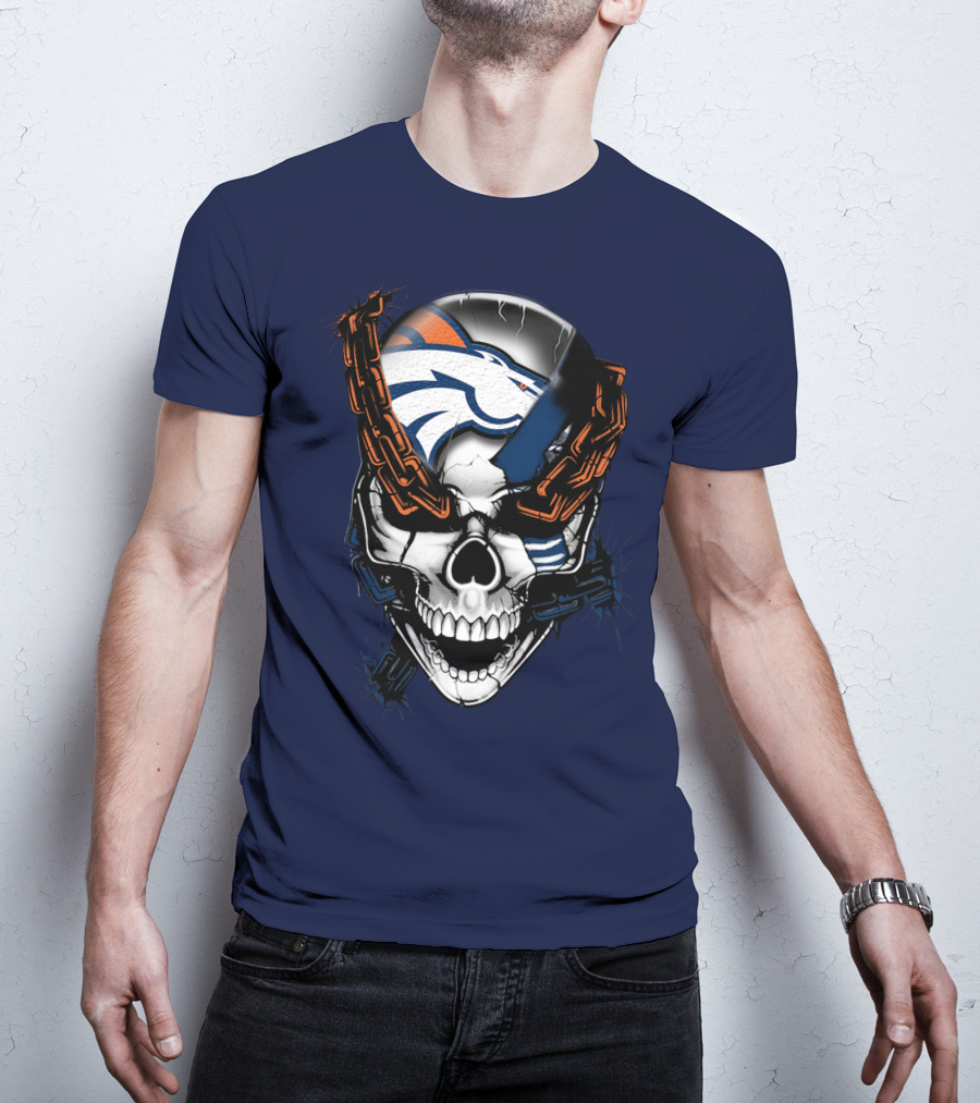 Denver Broncos Skull Logo T-Shirt