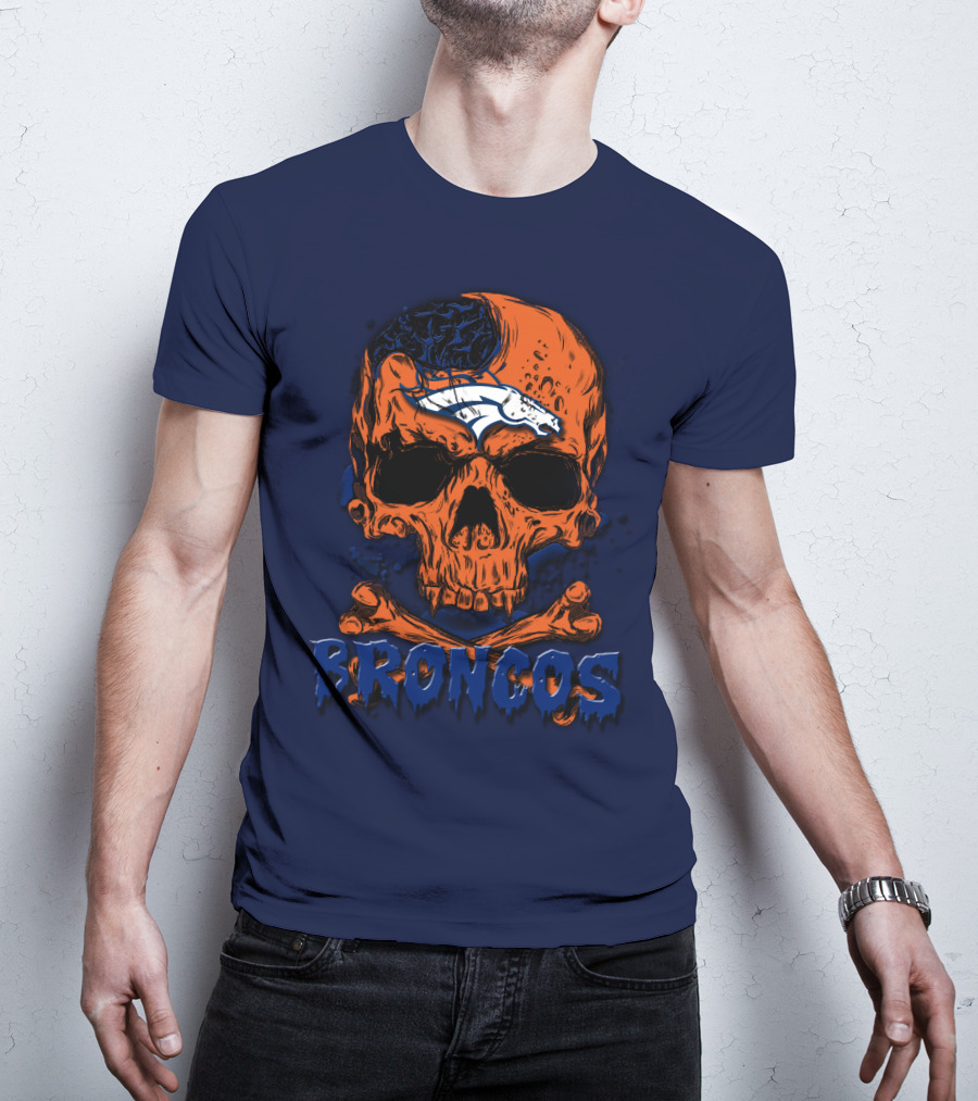 Broncos Skull Design Featuring Team T-Shirt