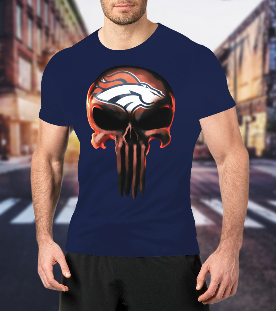 Denver Broncos Skull T-Shirt