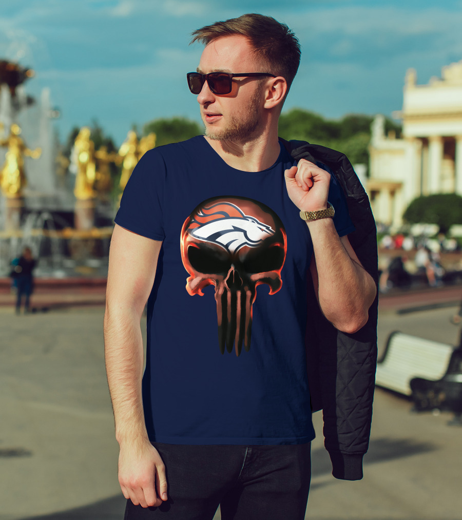 Denver Broncos Skull T-Shirt