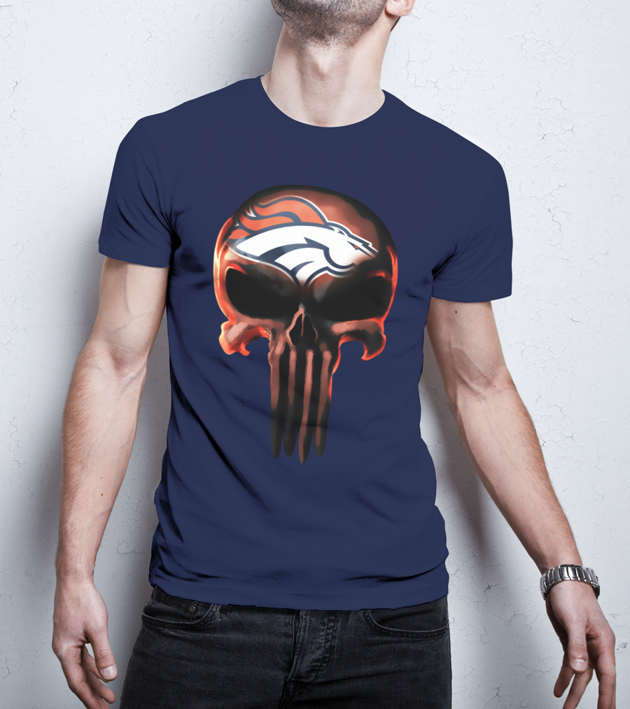 Denver Broncos Skull T-Shirt