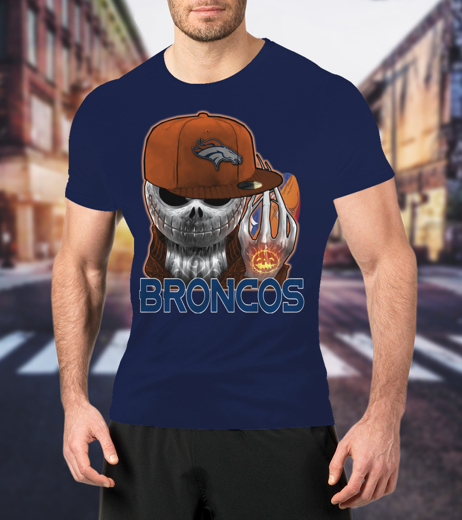 Jackskull Broncos Halloween T-Shirt