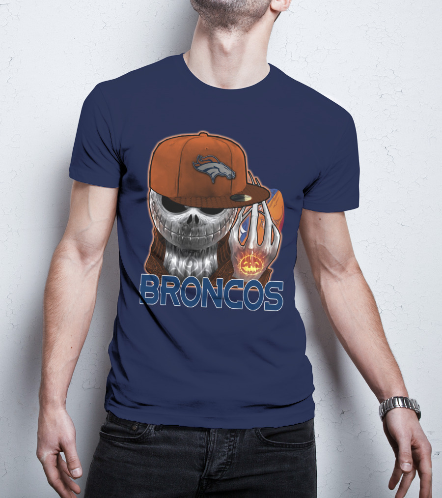 Jackskull Broncos Halloween T-Shirt
