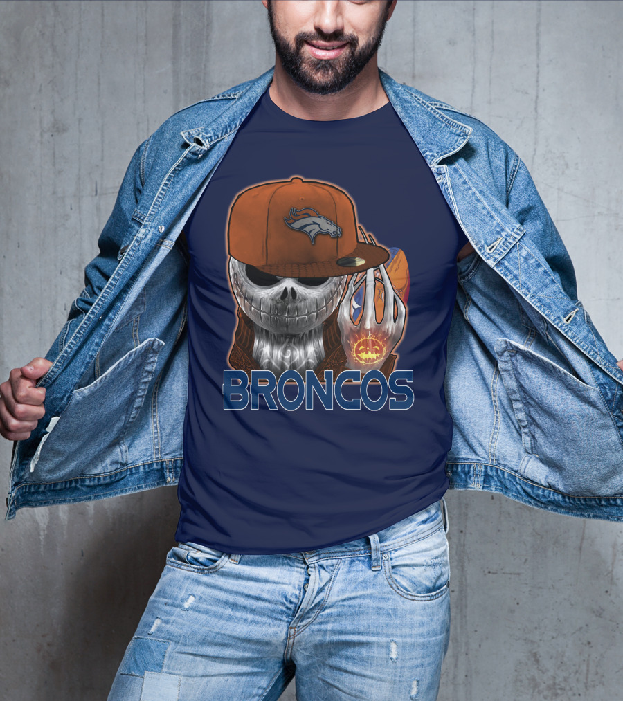 Jackskull Broncos Halloween T-Shirt