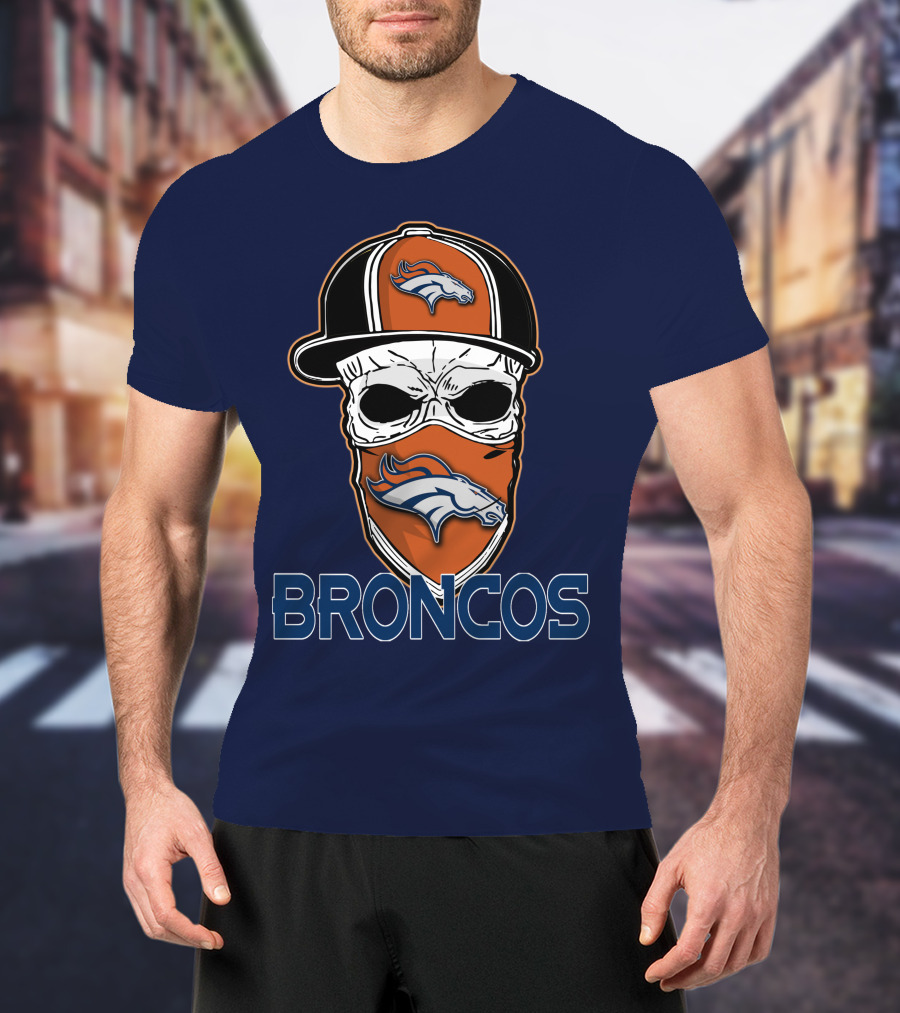 Broncos Skull Hat Denver Broncos T-Shirt