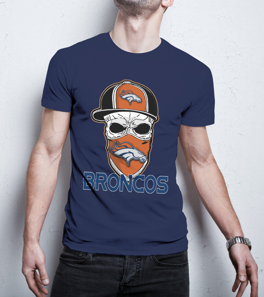 Broncos Skull Hat Denver Broncos T-Shirt