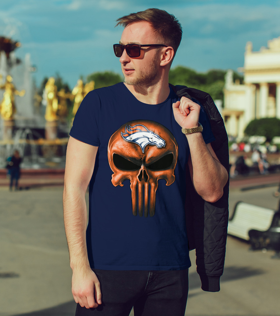 Skull Denver Broncos T-Shirt