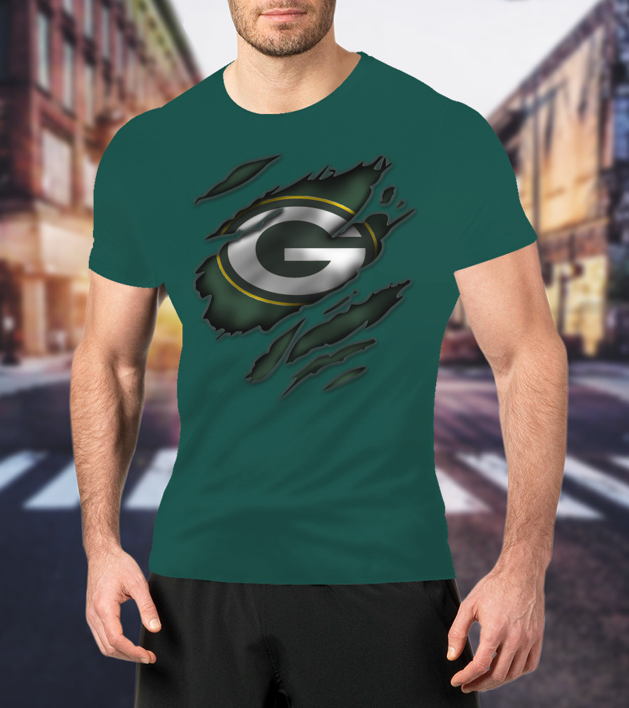 Green Bay Packers Iconic G Logo Tear-Away T-Shirt
