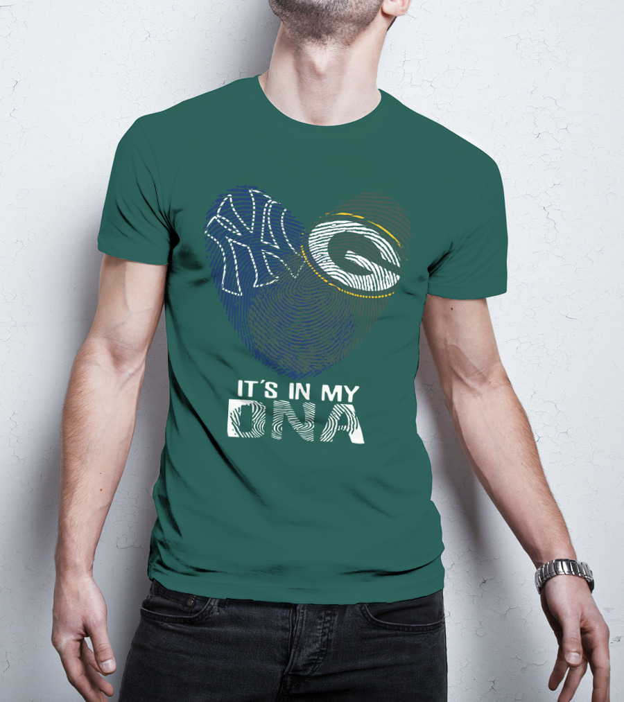 New York Yankees Green Bay Packers It's In My Dna T-Shirt