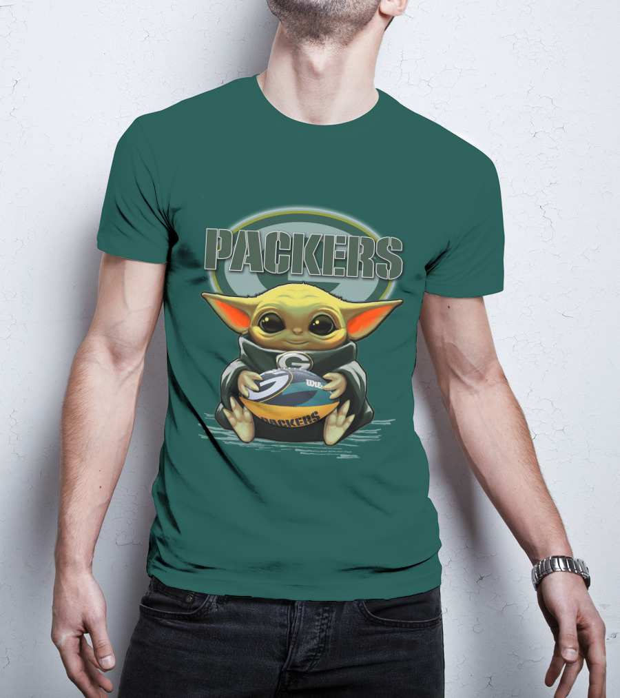 Packers Yoda Holding Green Bay Football T-Shirt