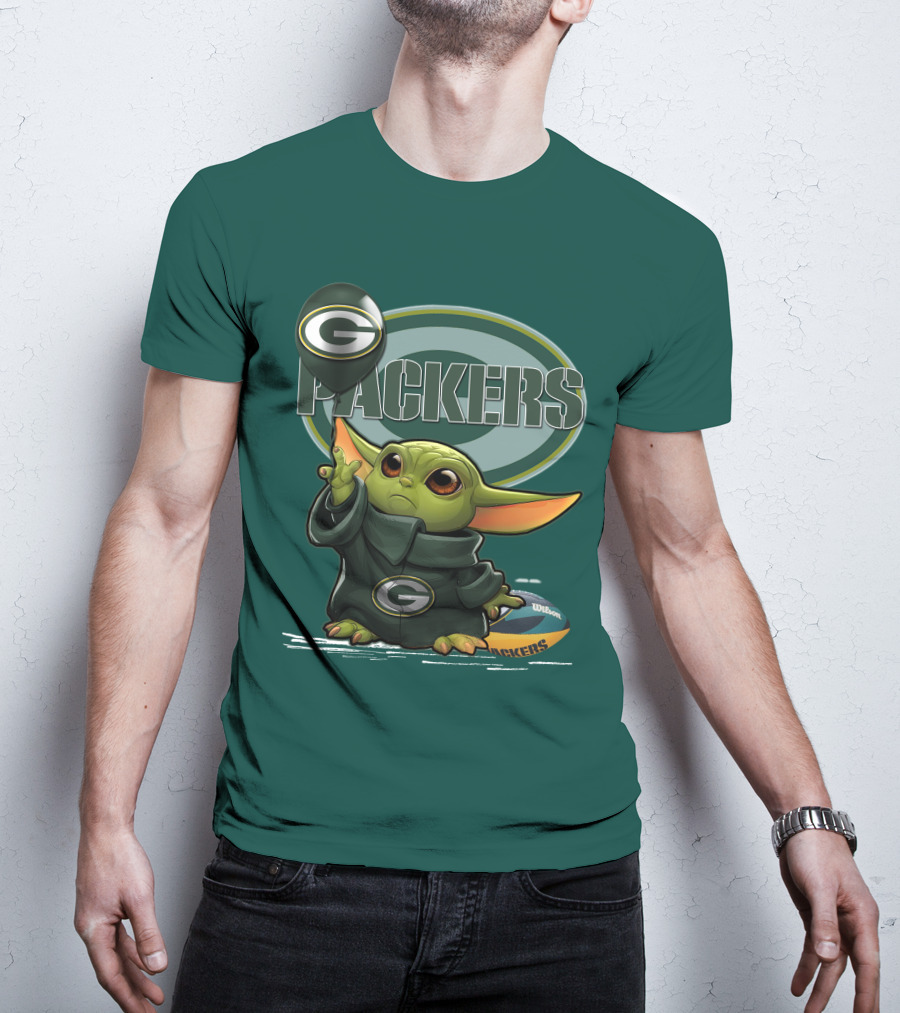 Yoda V1 Green Bay Packers Football Wilson T-Shirt