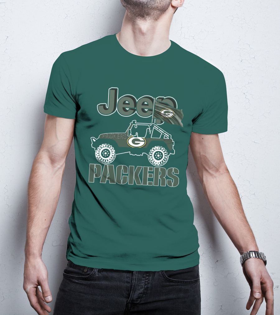 Jeep Green Bay Packers Off-Road Adventure Fans T-Shirt