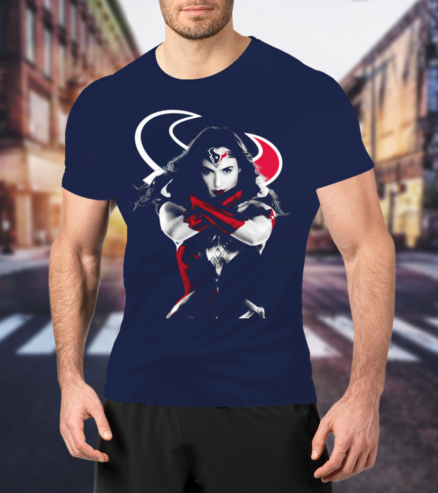 Houston Texans Wonder Woman Hero Icon T-Shirt