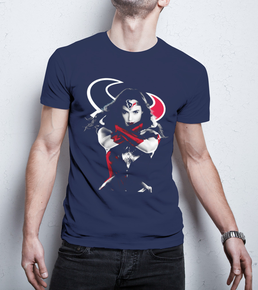 Houston Texans Wonder Woman Hero Icon T-Shirt
