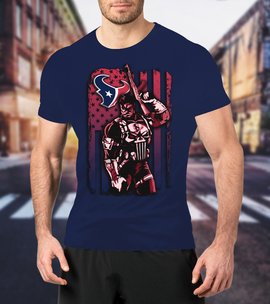 Houston Texans Marvel Punisher Star-Spangled Hero T-Shirt