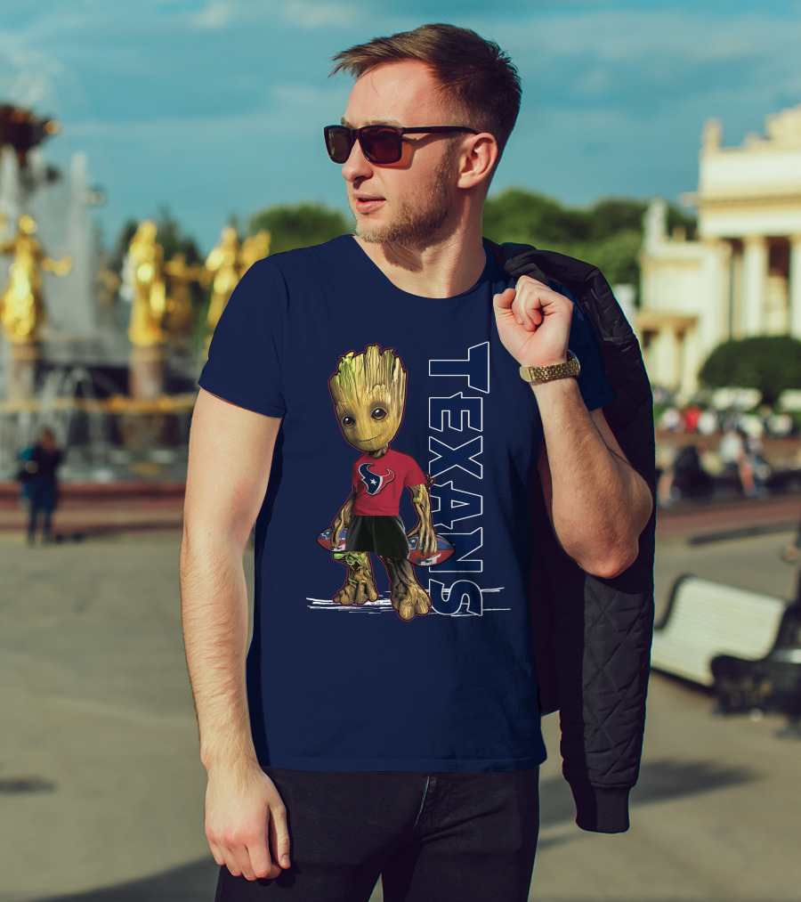 Groot Houston Texans NFL Team Fan Mascot T-Shirt