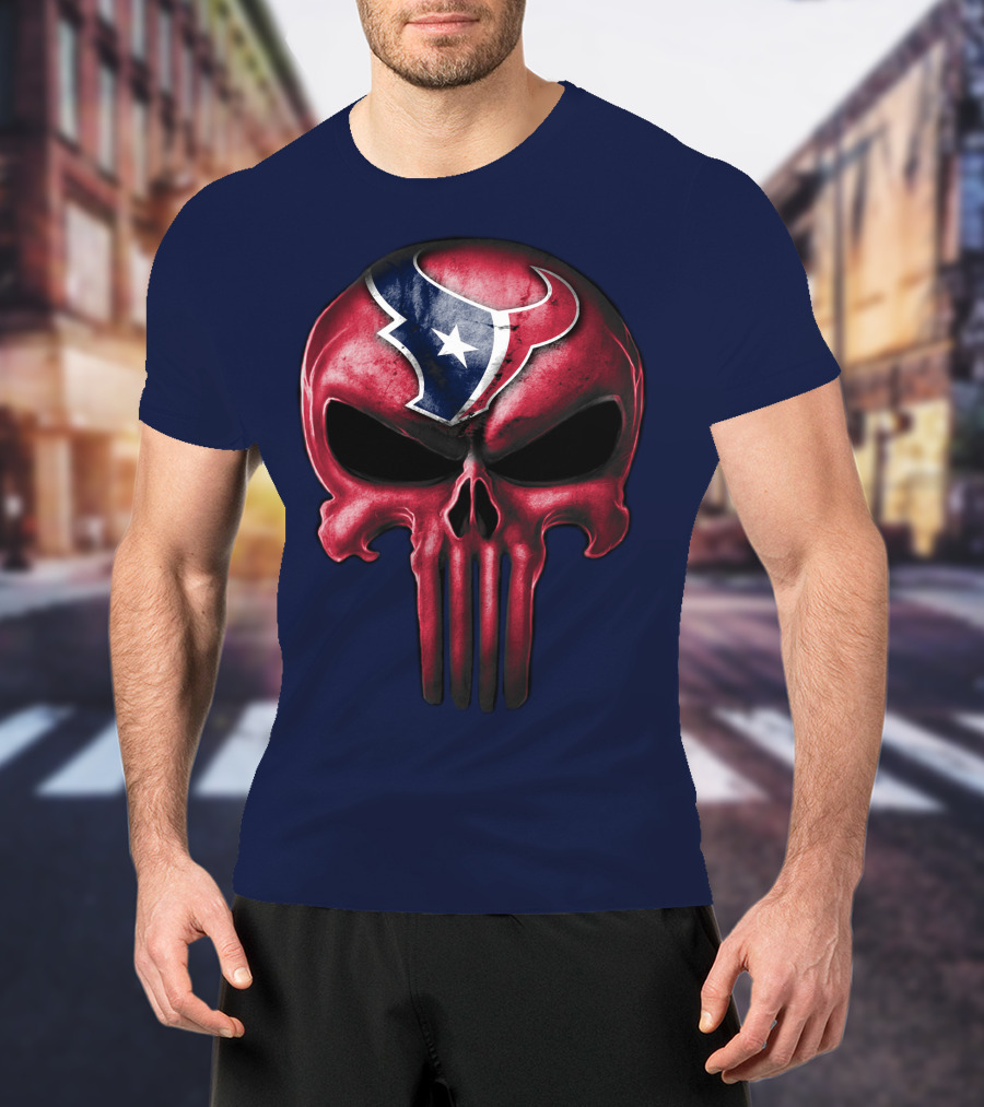 Punisher Skull Houston Texans T-Shirt