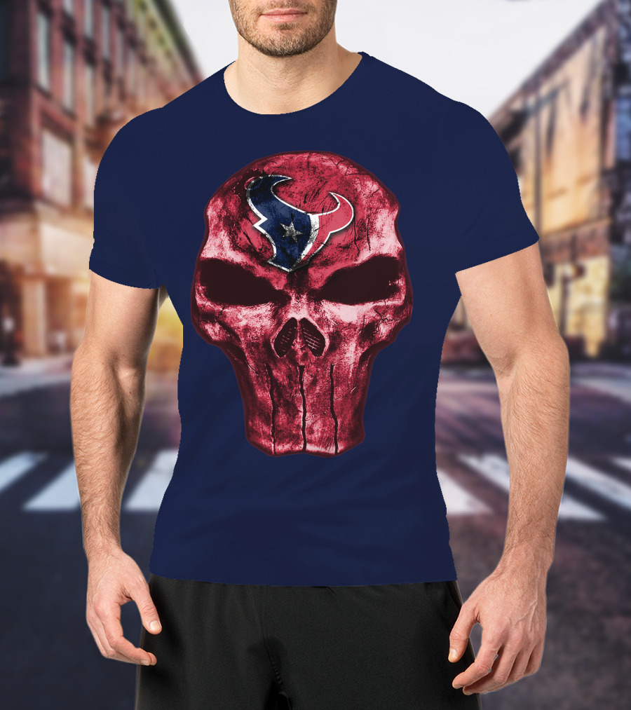 Houston Texans Skull Emblem T-Shirt