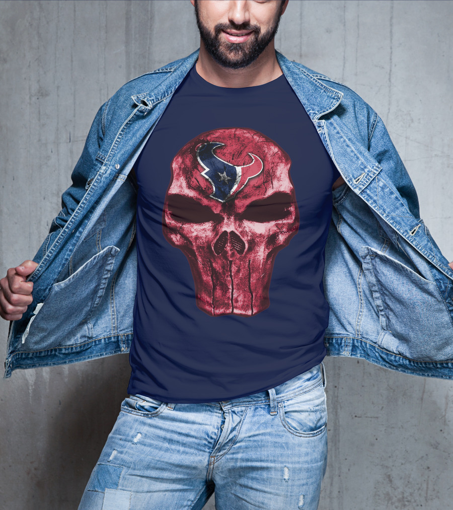 Houston Texans Skull Emblem T-Shirt