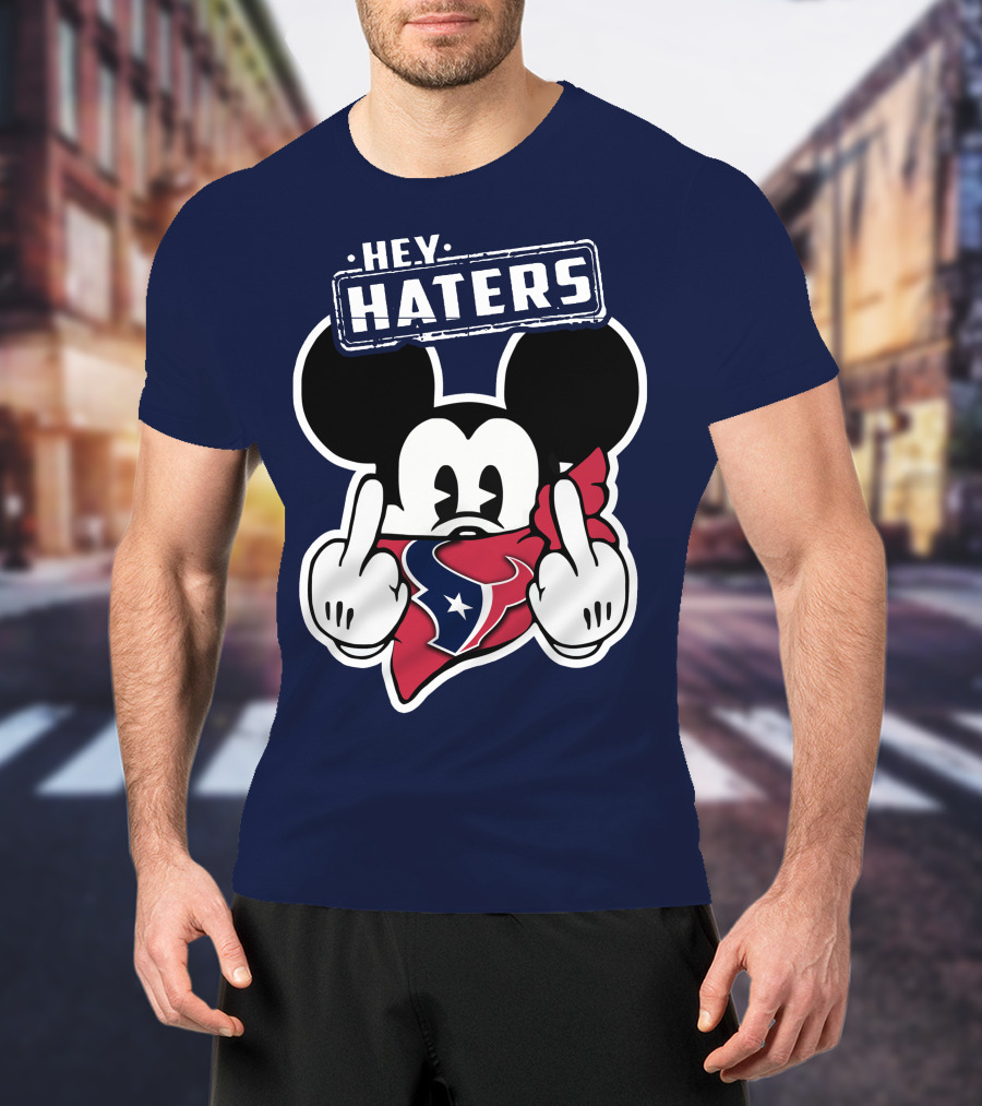 Hey Haters Mick Houston Texans Bandana Display T-Shirt