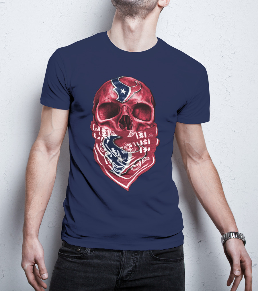 Houston Texans Skull Bandana T-Shirt