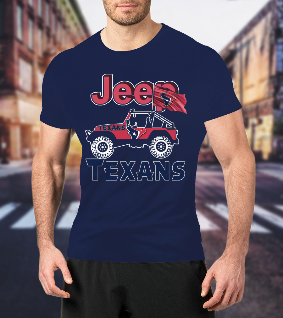 Jeep Texans Houston NFL Flag T-Shirt