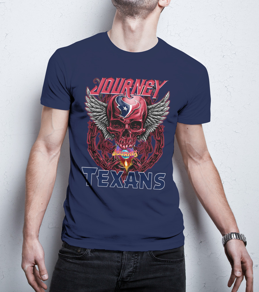 Journey Texans Skull Wings Nfl Fusion T-Shirt