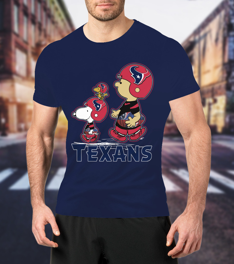 Houston Texans Snpfootball Cartoon Characters T-Shirt