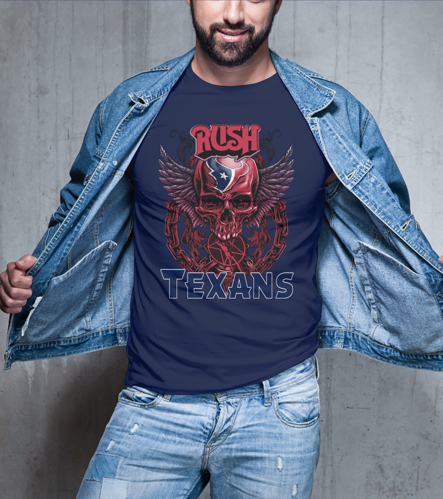 Rush Texans Skull Wings Iconic T-Shirt