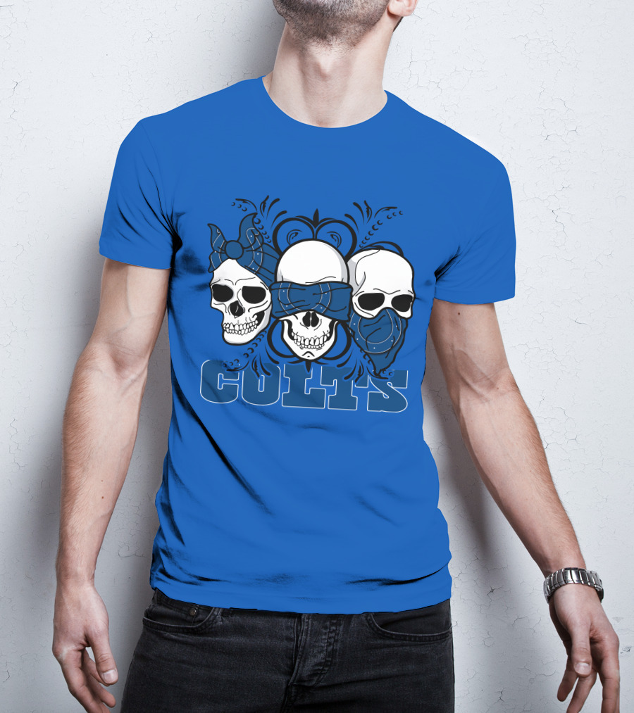 Colts 3 Skull Bandana T-Shirt