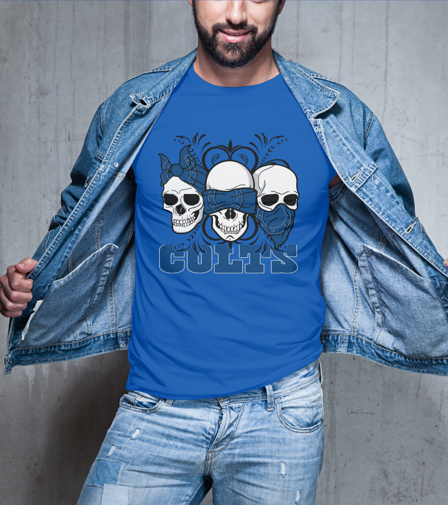 Colts 3 Skull Bandana T-Shirt