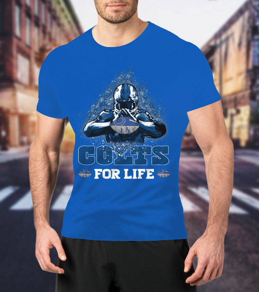 Colts For Life Indianapolis Football Fan Bold Passion T-Shirt