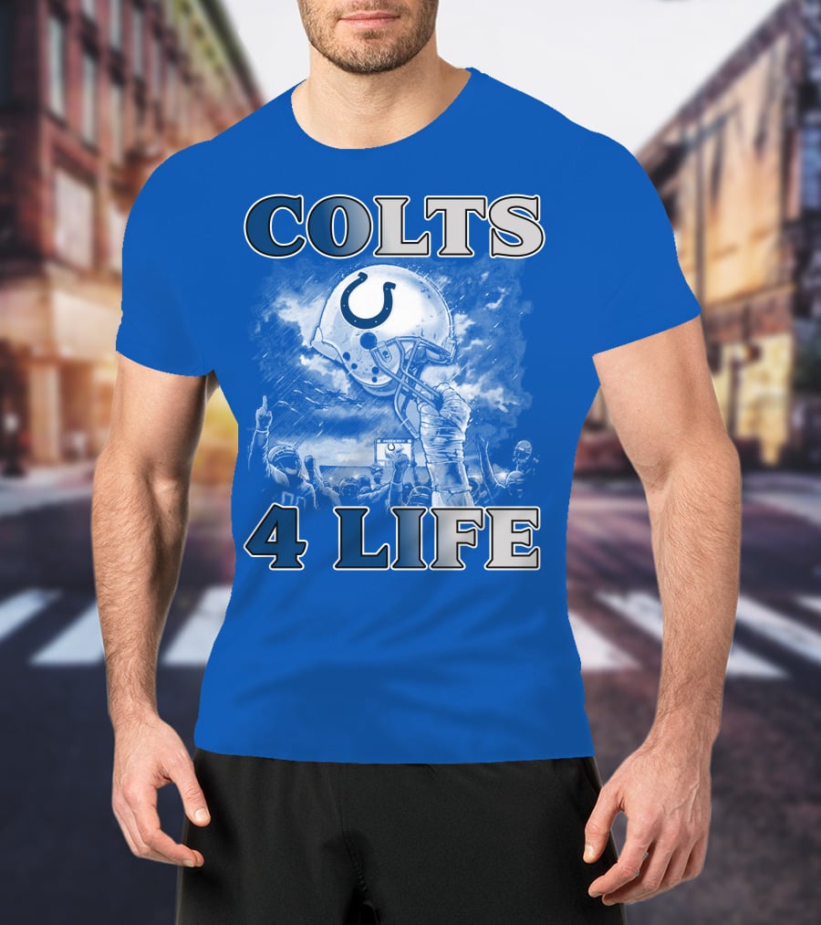 Colts 4 Life Indianapolis Colts Helmet And Fans Celebration T-Shirt