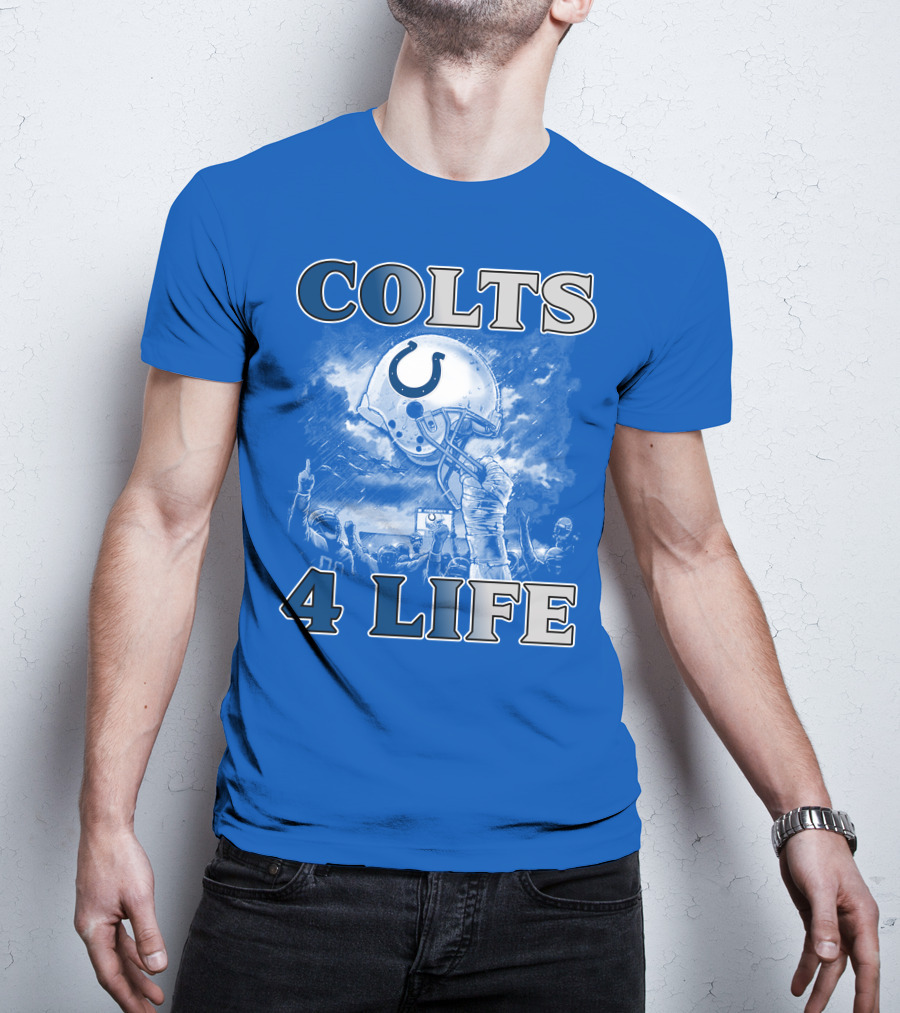 Colts 4 Life Indianapolis Colts Helmet And Fans Celebration T-Shirt