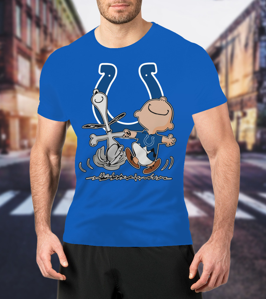 Indianapolis Colts Snoopy And Charlie Brown Dancing T-Shirt