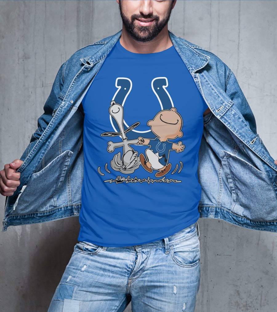 Indianapolis Colts Snoopy And Charlie Brown Dancing T-Shirt