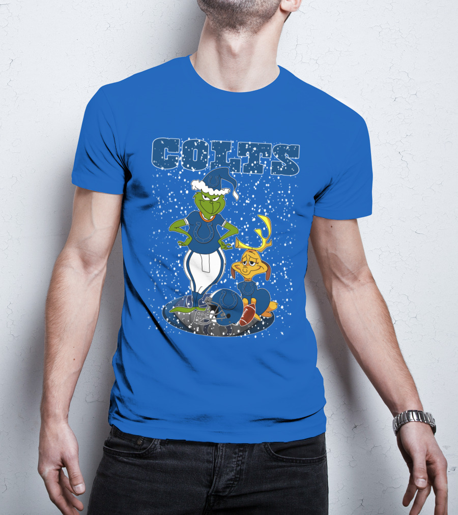 Colts Grinchxmas Indianapolis Colts Holiday Football Fans T-Shirt
