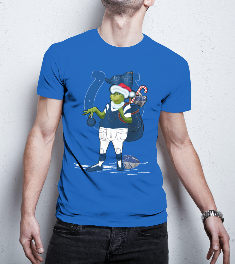 Grinchxmas Indianapolis Colts Holiday Football Cheer T-Shirt