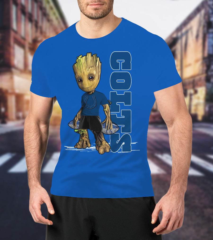 Groot Wearing Indianapolis Colts Shirt T-Shirt