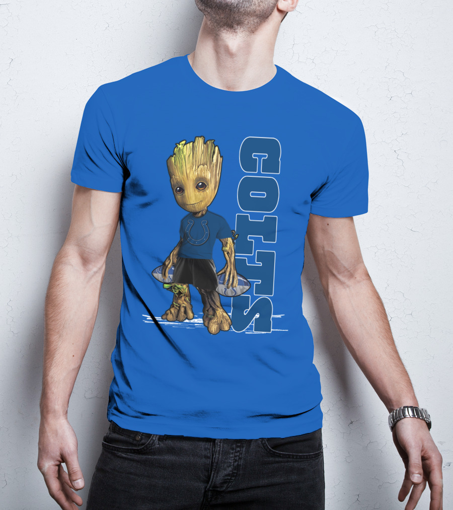 Groot Wearing Indianapolis Colts Shirt T-Shirt