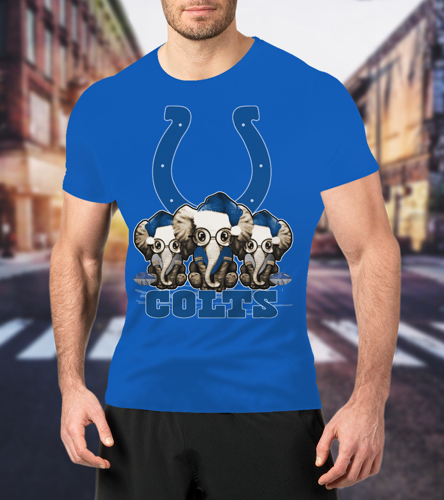 Elephant Xmas Indianapolis Colts Colts T-Shirt
